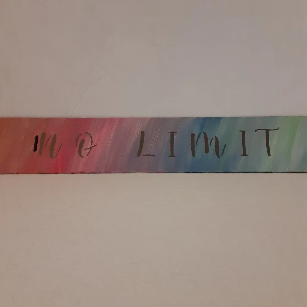 🌞NO LIMIT HANDMADE SIGN PLAQUE